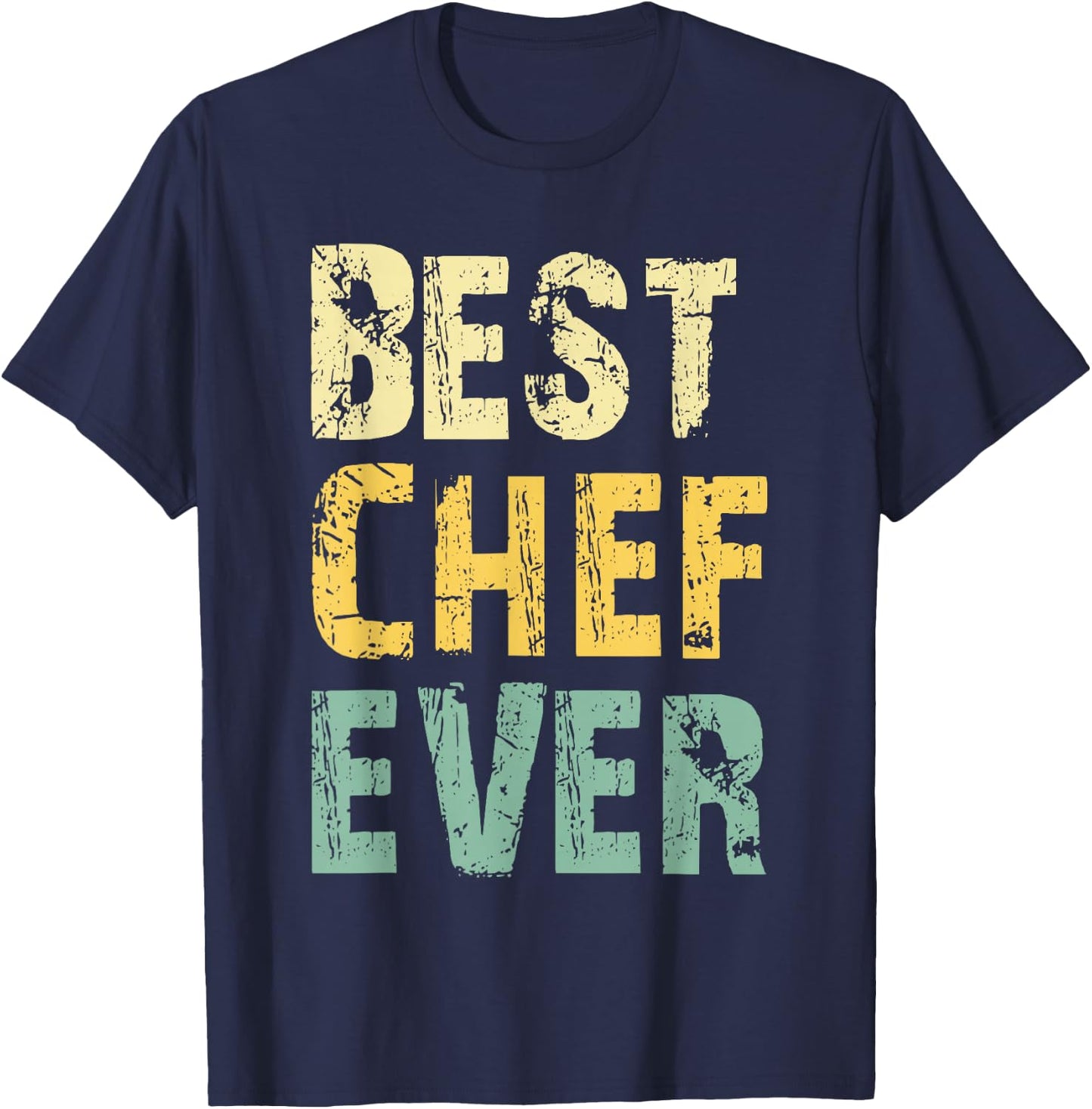 Best Chef Ever Cooking Retro Vintage Gift Christmas T-Shirt - T-Shirt | Navy