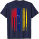 Half Venezuelan Flag | Vintage American Inside Me USA Gift T-Shirt - T-Shirt | Navy