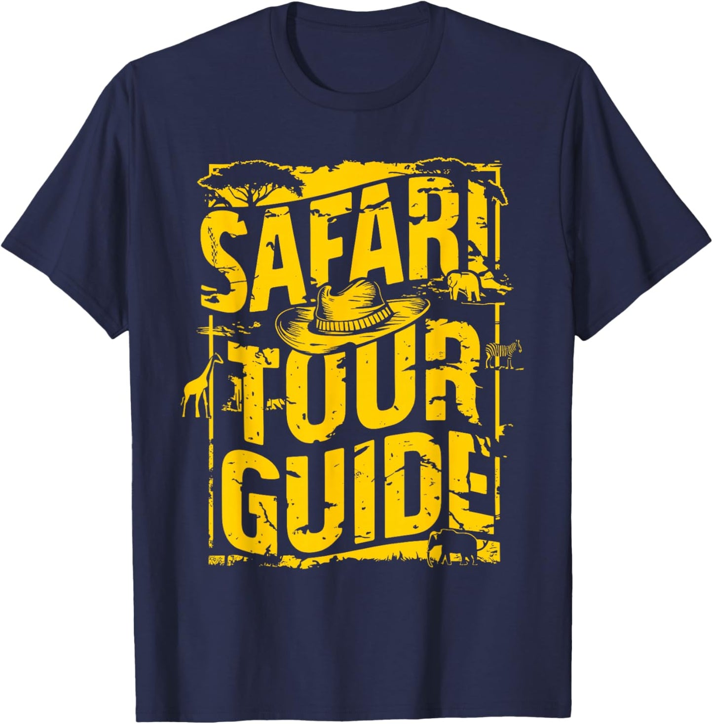Safari Tour Guide Shirt Kids Men Women Adult Costume T-Shirt - T-Shirt | Navy