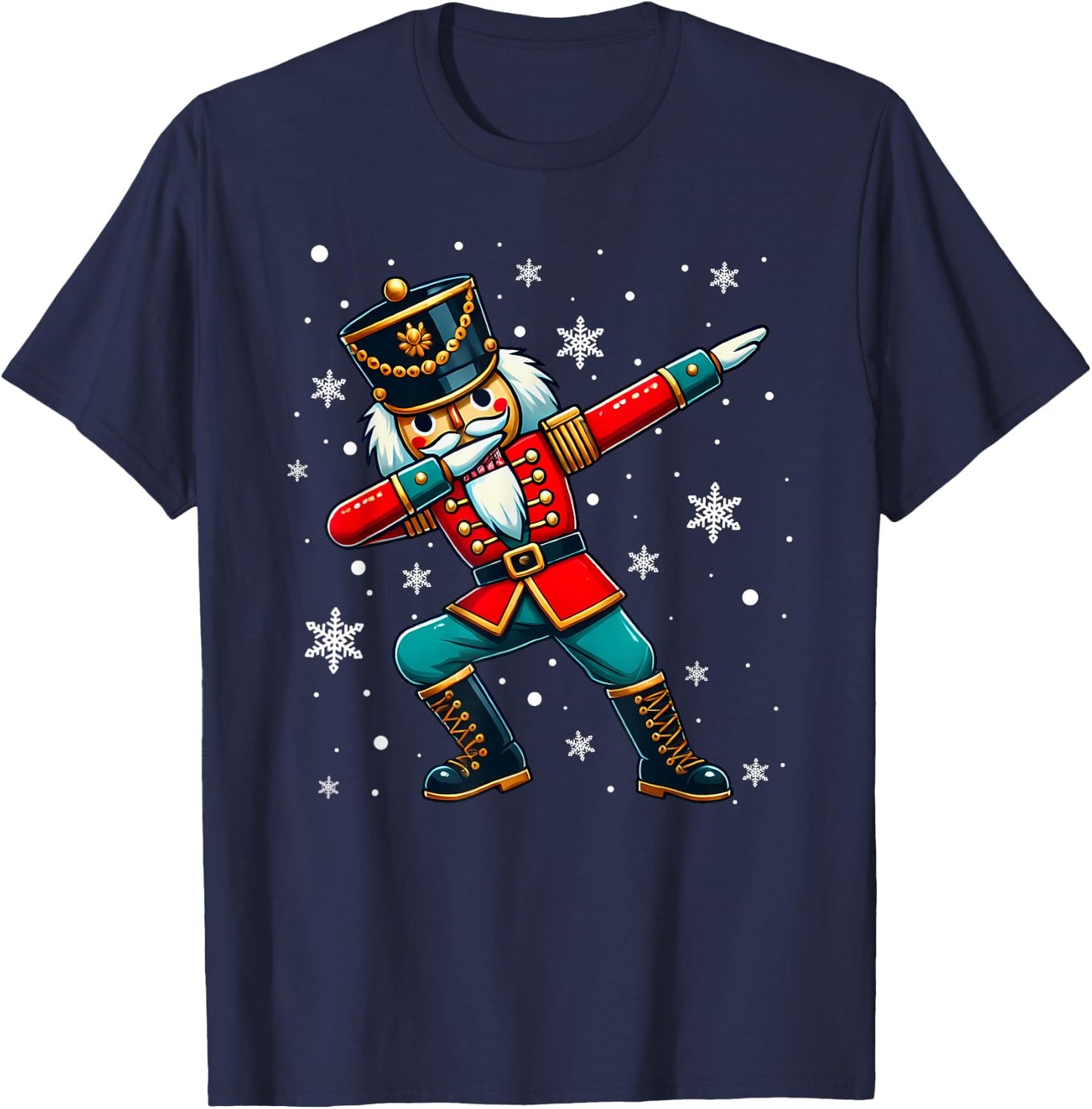 Dabbing Nutcracker Christmas Costume Matching Family Pajama T-Shirt - T-Shirt | Navy