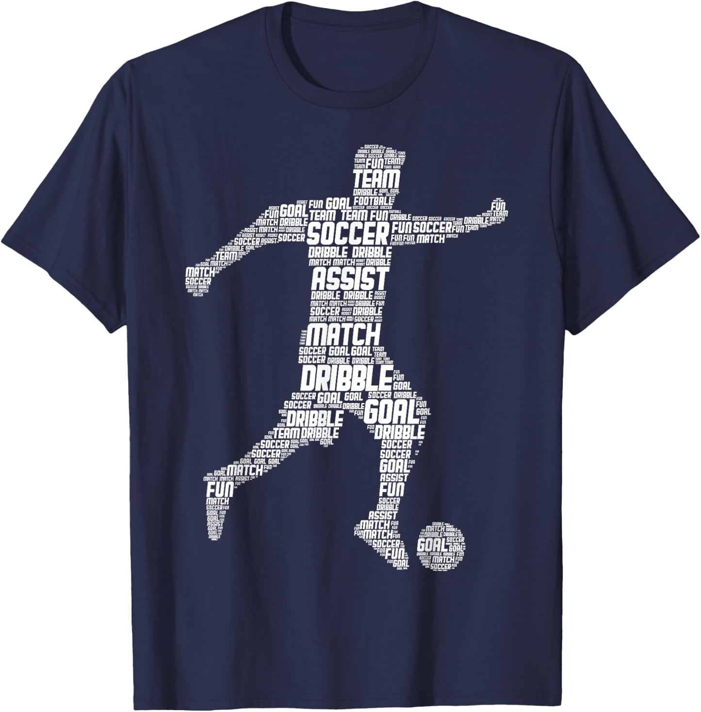 Soccer Player Boys Kids Men T-Shirt - T-Shirt | Navy