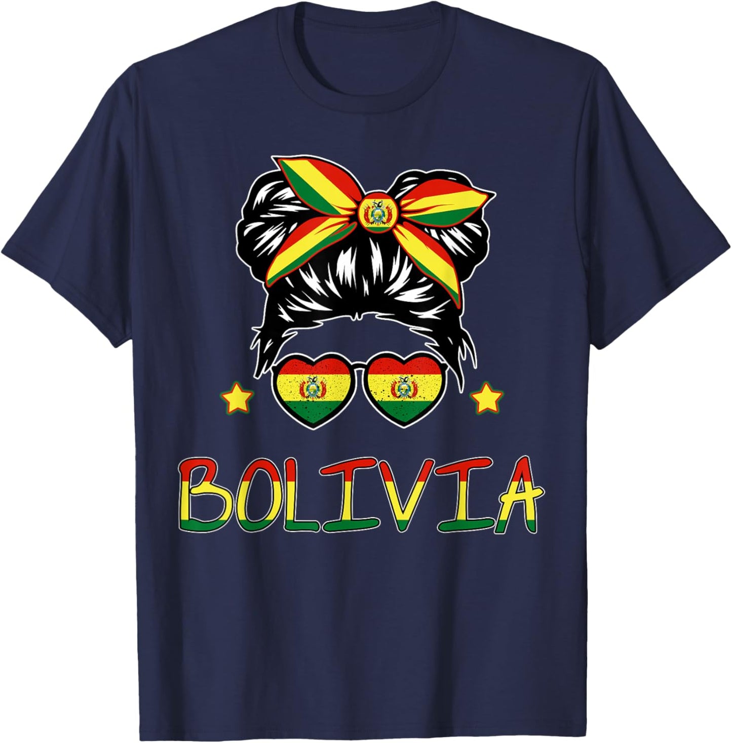 Kids Bolivia Flag Toddler Bolivian Hispanic Heritage Month T-Shirt - T-Shirt | Navy