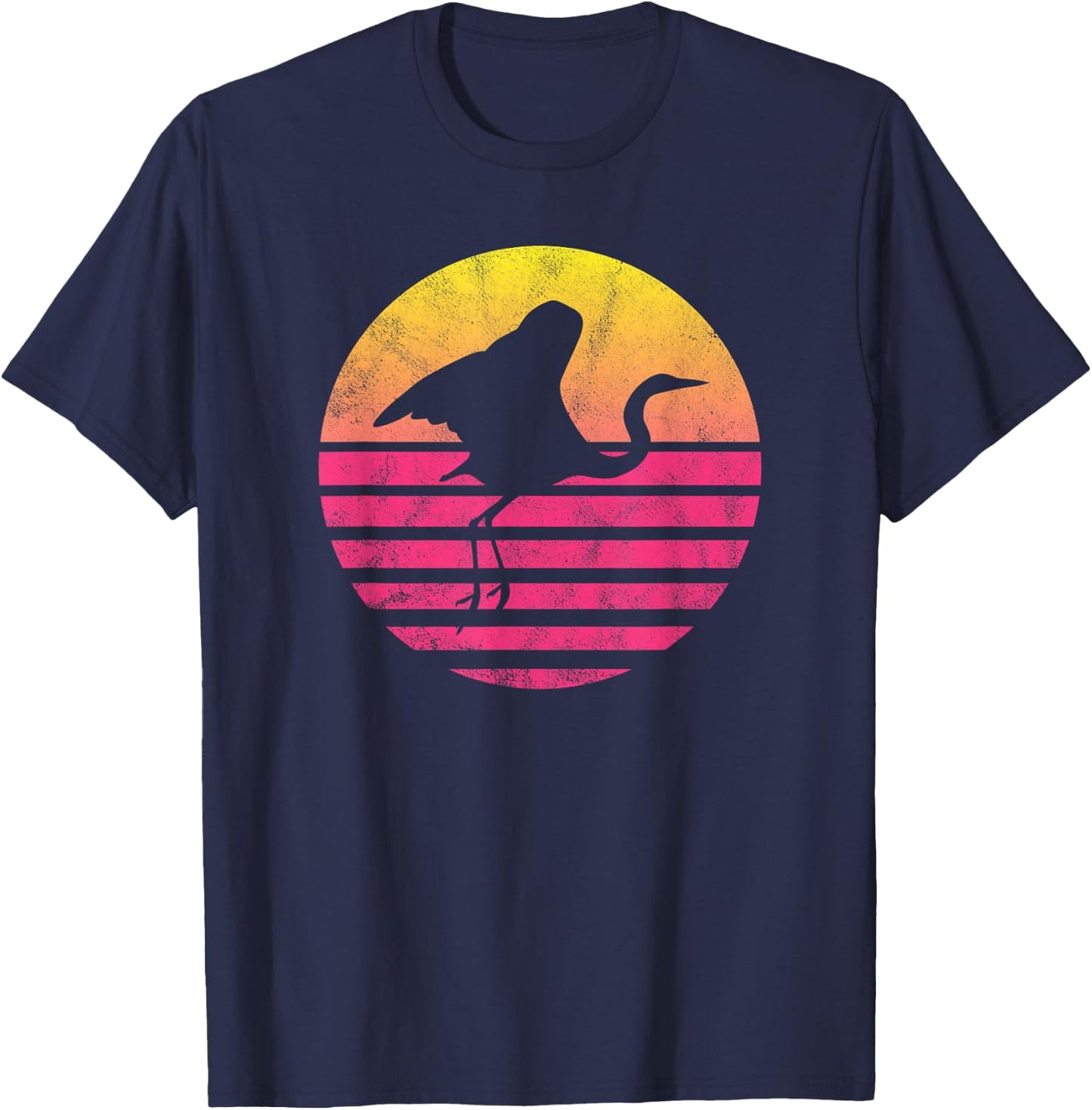 Classic Crane Bird Gift T-Shirt - T-Shirt | Navy