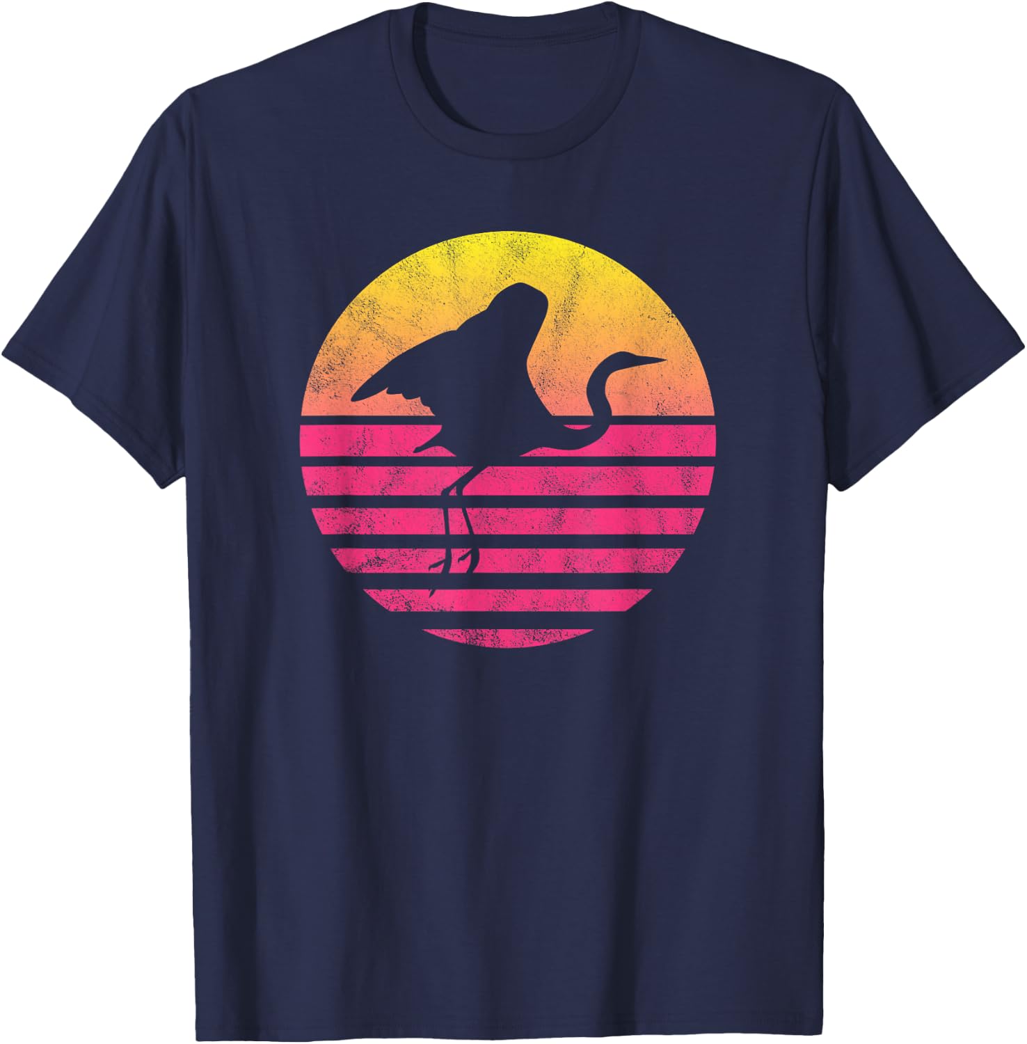 Classic Crane Bird Gift T-Shirt - T-Shirt | Navy