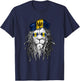 Barbados Flag Lion T-Shirt - T-Shirt | Navy