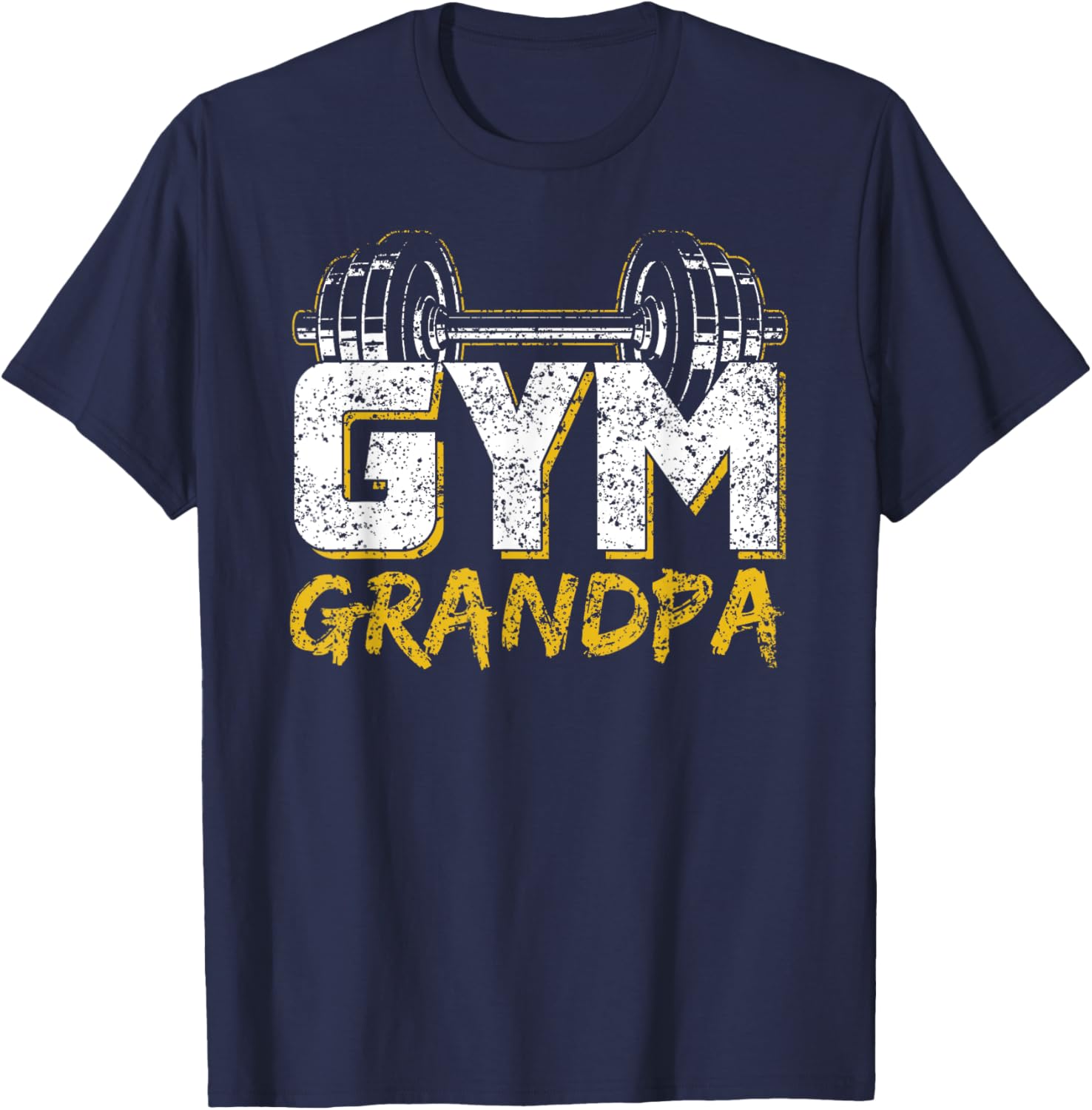 Gym Grandpa Workout Training Fitness Weightlifting Granddad T-Shirt - T-Shirt | Navy