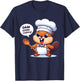 Funny Beaver Chef Humor Animal Lovers Cute Beavers Graphic T-Shirt - T-Shirt | Navy