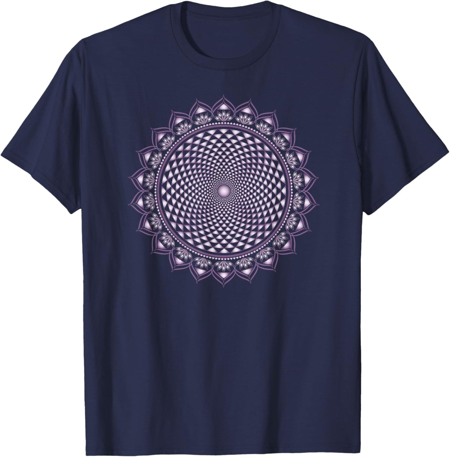 Crown chakra, lotus flower, meditation symbol, enlightenment T-Shirt - T-Shirt | Navy