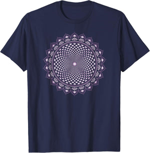 Crown chakra, lotus flower, meditation symbol, enlightenment T-Shirt - T-Shirt | Navy