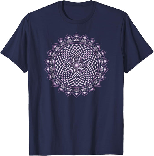 Crown chakra, lotus flower, meditation symbol, enlightenment T-Shirt - T-Shirt | Navy