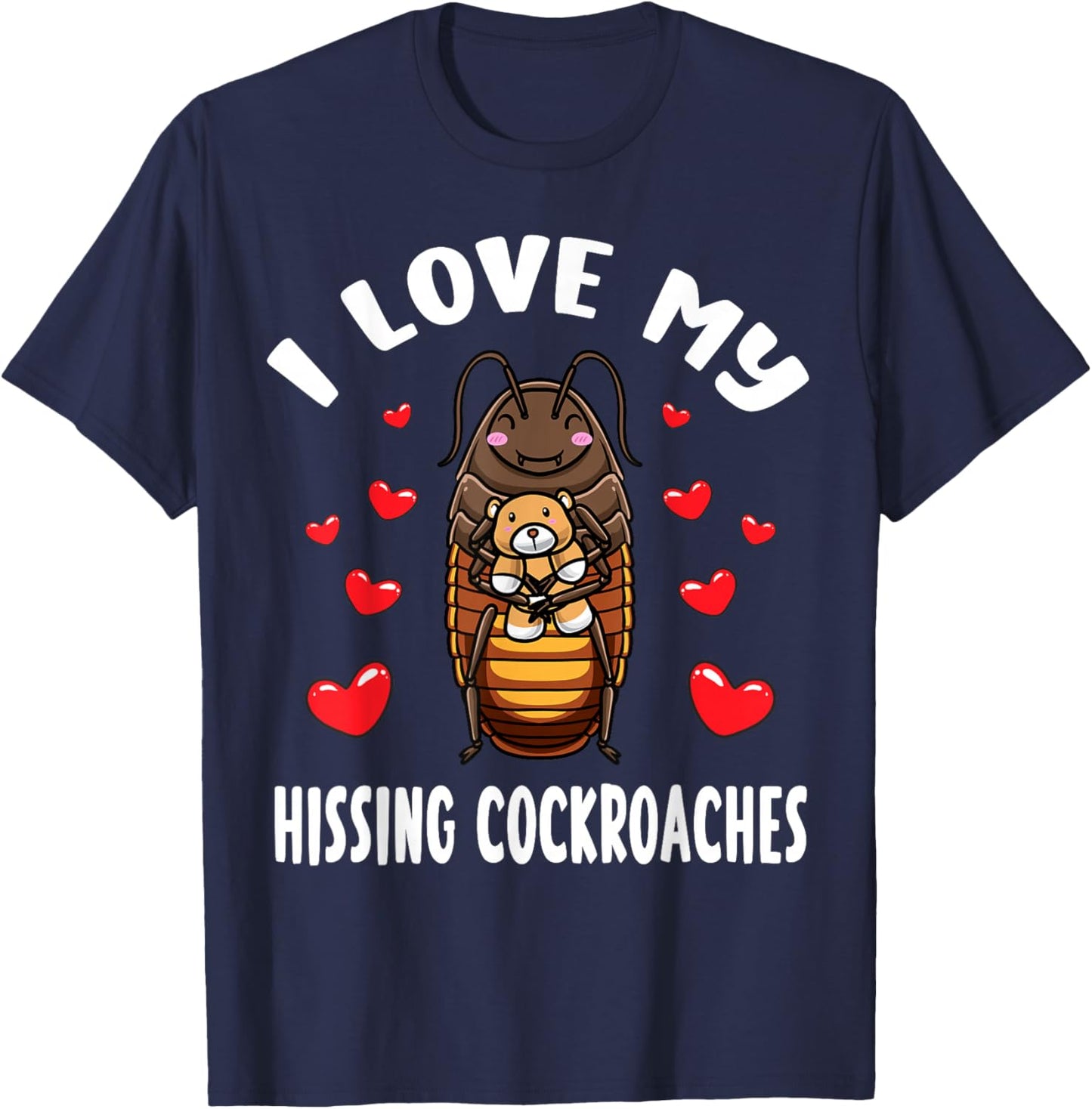 Madagascar Frog Cockroach T-Shirt - T-Shirt | Navy