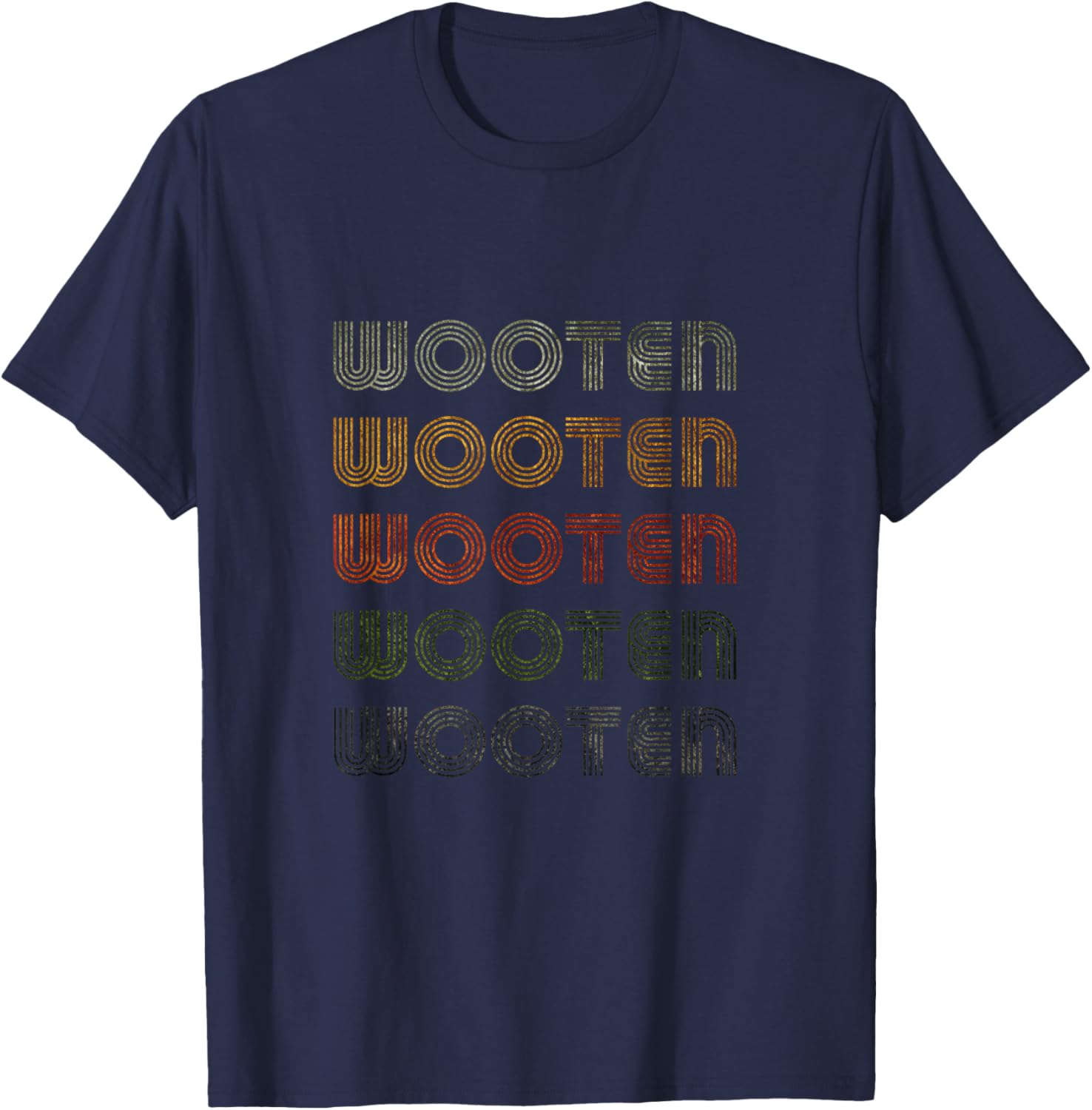 Love Heart Wooten Grunge Vintage Style Black Wooten T-Shirt - T-Shirt | Navy