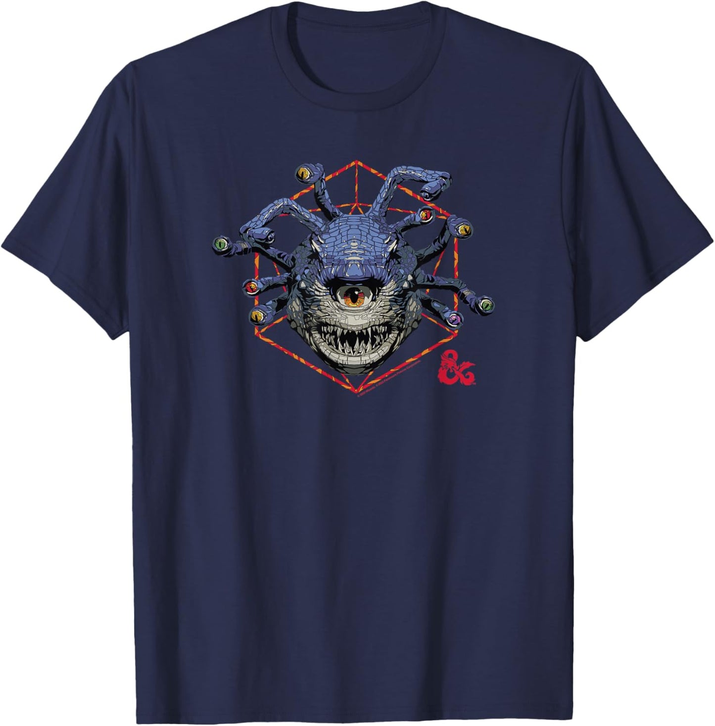 Dungeons & Dragons: Honor Among Thieves Beholder Center Logo T-Shirt - T-Shirt | Navy