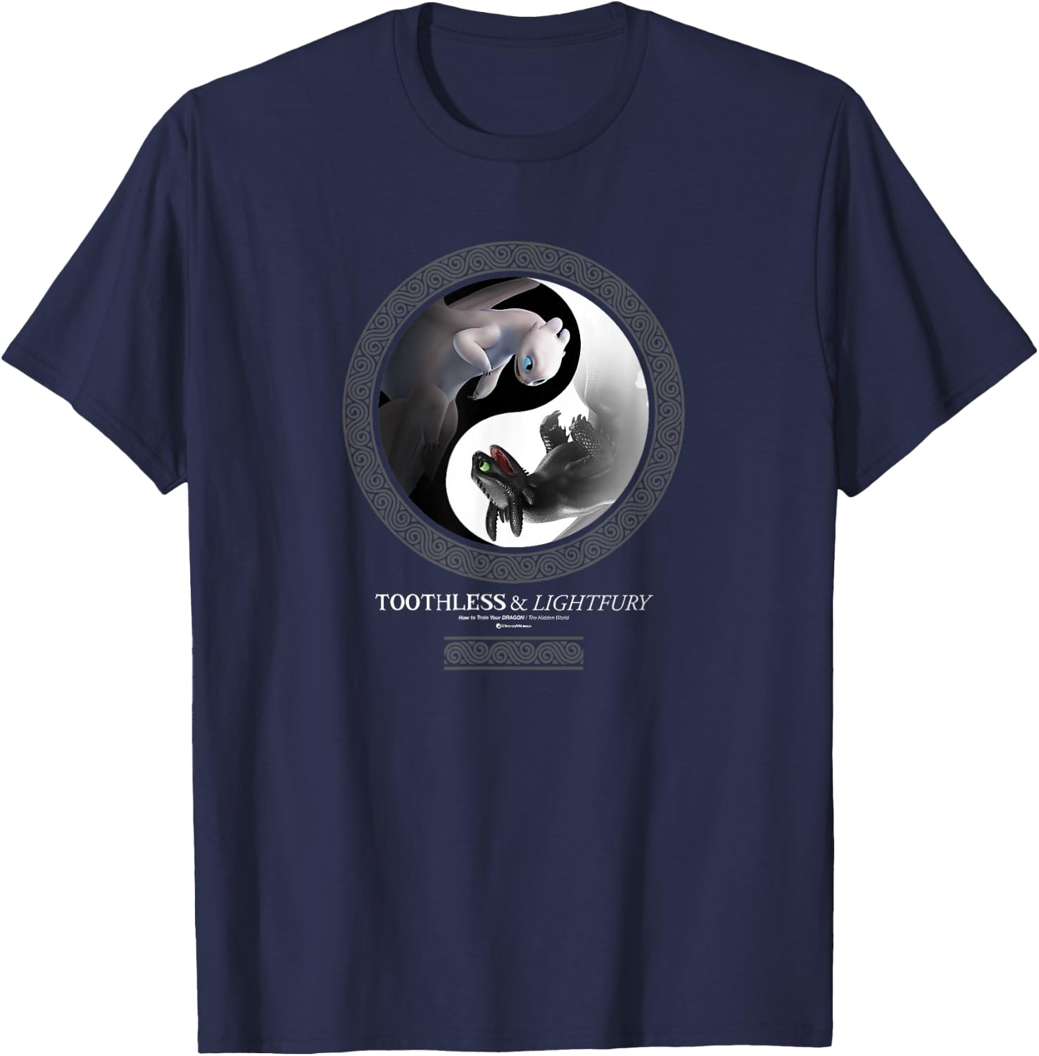 How to Train Your Dragon 3 Yin Yang Dragon T-Shirt - T-Shirt | Navy
