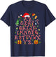 Christmas Tree Alphabet Candy Cane Xmas Holiday Teacher T-Shirt - T-Shirt | Navy