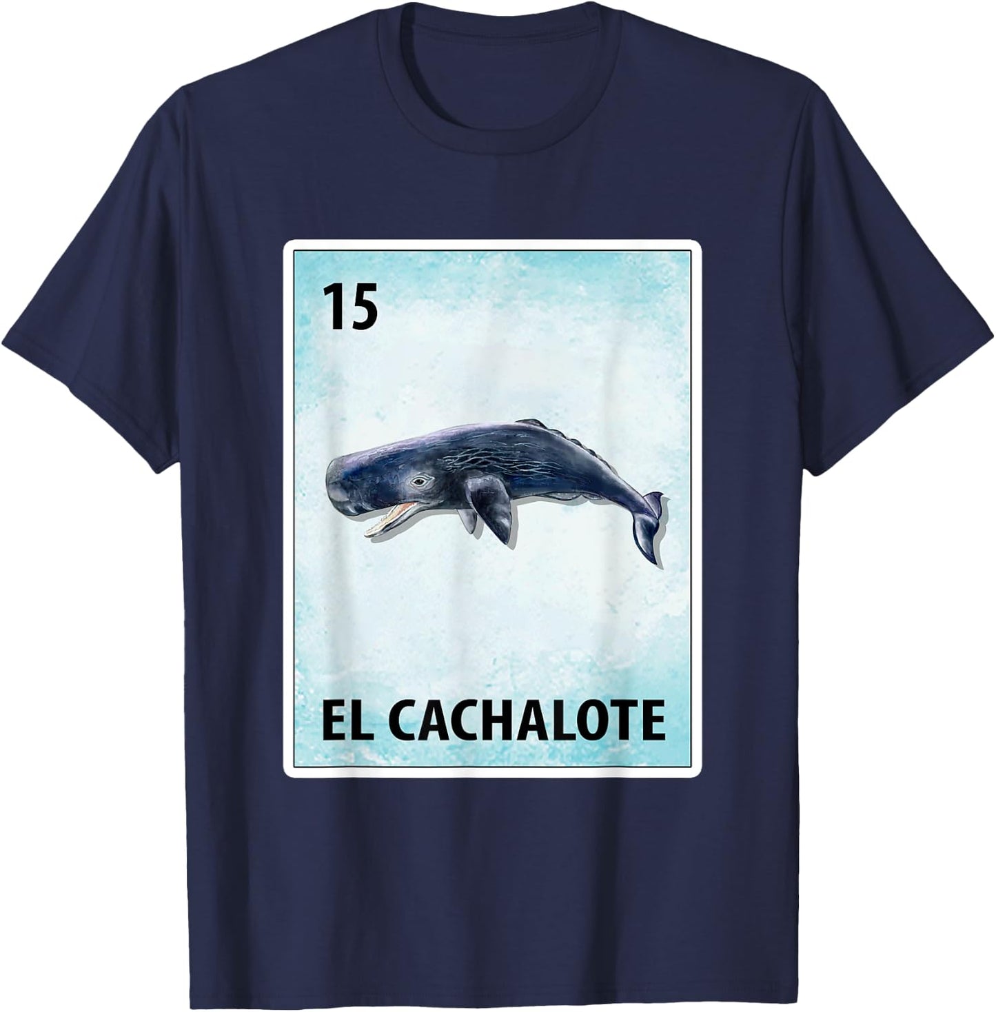 El Cachalote Mexican Sperm Whale Cards T-Shirt - T-Shirt | Navy