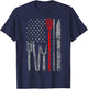 BBQ grill cooking chef thin red line USA flag gifts for chef T-Shirt - T-Shirt | Navy