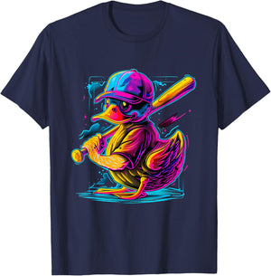 Rubber Duck Baseball Player Rubber Duck Lover Rubber Duckie T-Shirt - T-Shirt | Navy