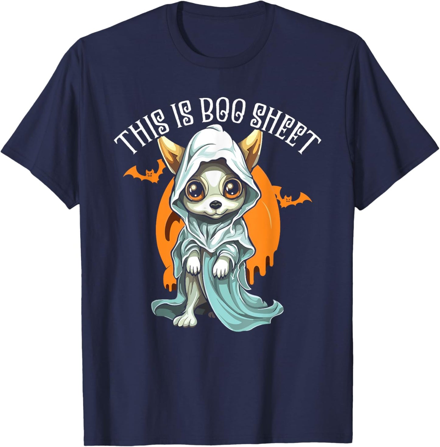 Chihuahua Halloween Puppy Trick Or Treat Spooky Dog Lover T-Shirt - T-Shirt | Navy