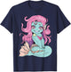 Pastel Goth Mermaid Shirt Kawaii Zombie Mermaid Cute Witchy T-Shirt - T-Shirt | Navy