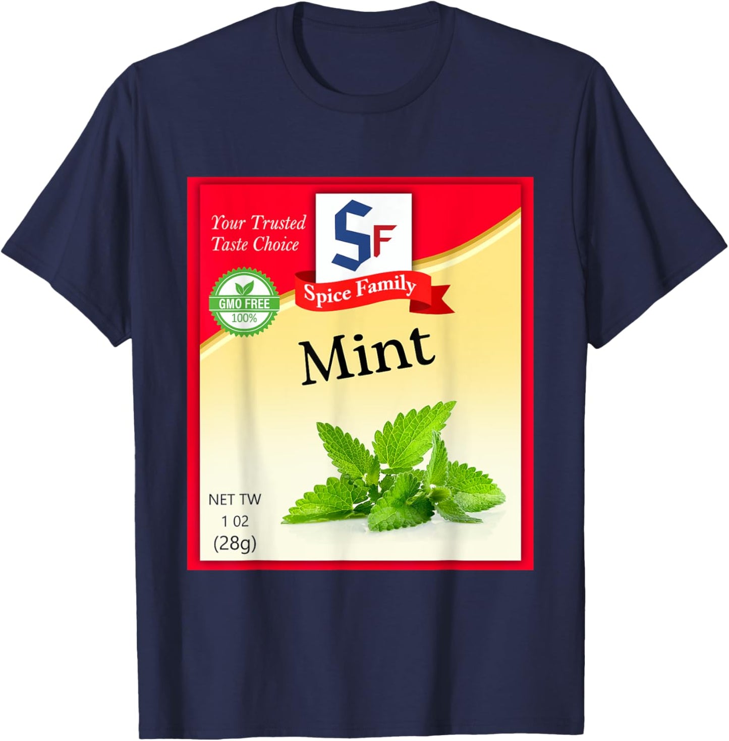 Mint Condiment Costume Holiday Spice Costumes T-Shirt - T-Shirt | Navy