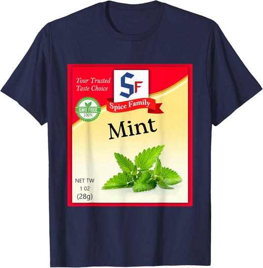 Mint Condiment Costume Holiday Spice Costumes T-Shirt - T-Shirt | Navy