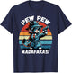 Pew Pew Madafakas Retro Vintage Funny Crazy Detective Cat T-Shirt - T-Shirt | Navy