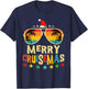 Merry Cruisemas 2025 Christmas Santa Reindeer Cruise T-Shirt - T-Shirt | Navy