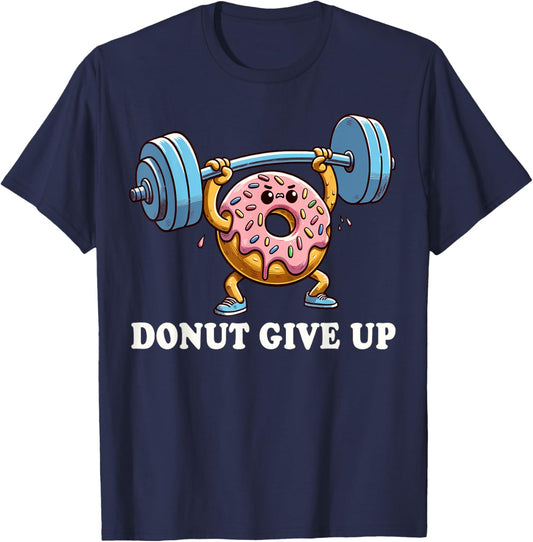 Weightlifting - Funny Fitness Workout Gym Donut Lover T-Shirt - T-Shirt | Navy