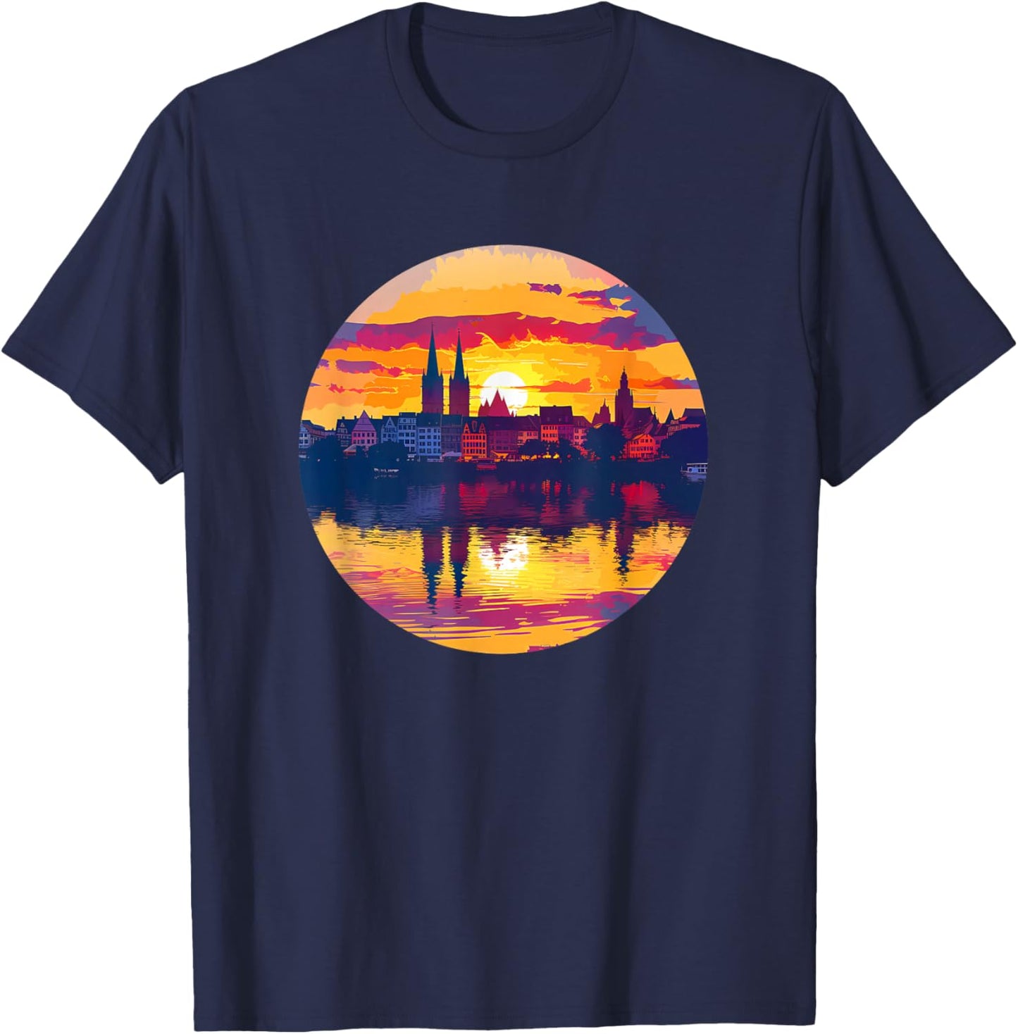 Tübingen Skyline T-Shirt - T-Shirt | Navy