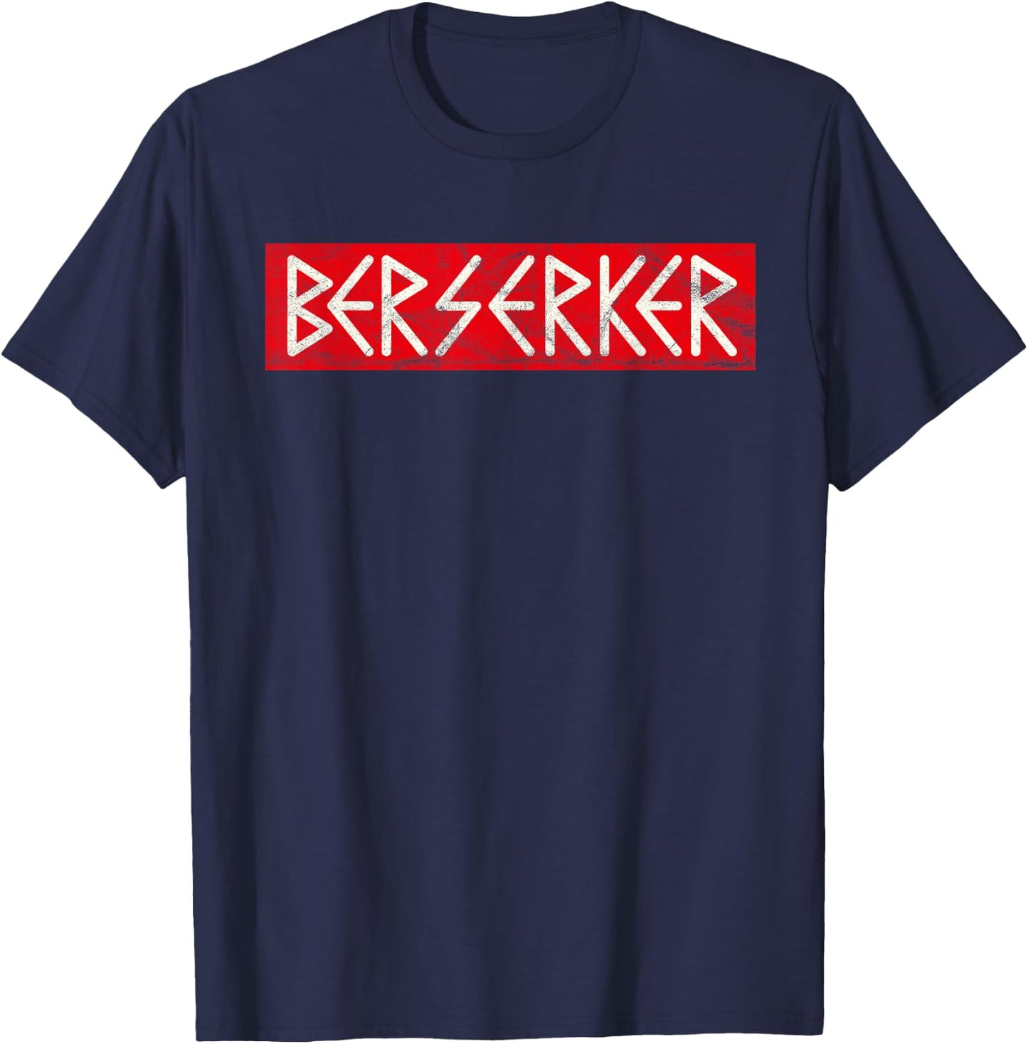 Berserker Viking Odin Thor Valhalla Midgard Vintage Norse T-Shirt - T-Shirt | Navy