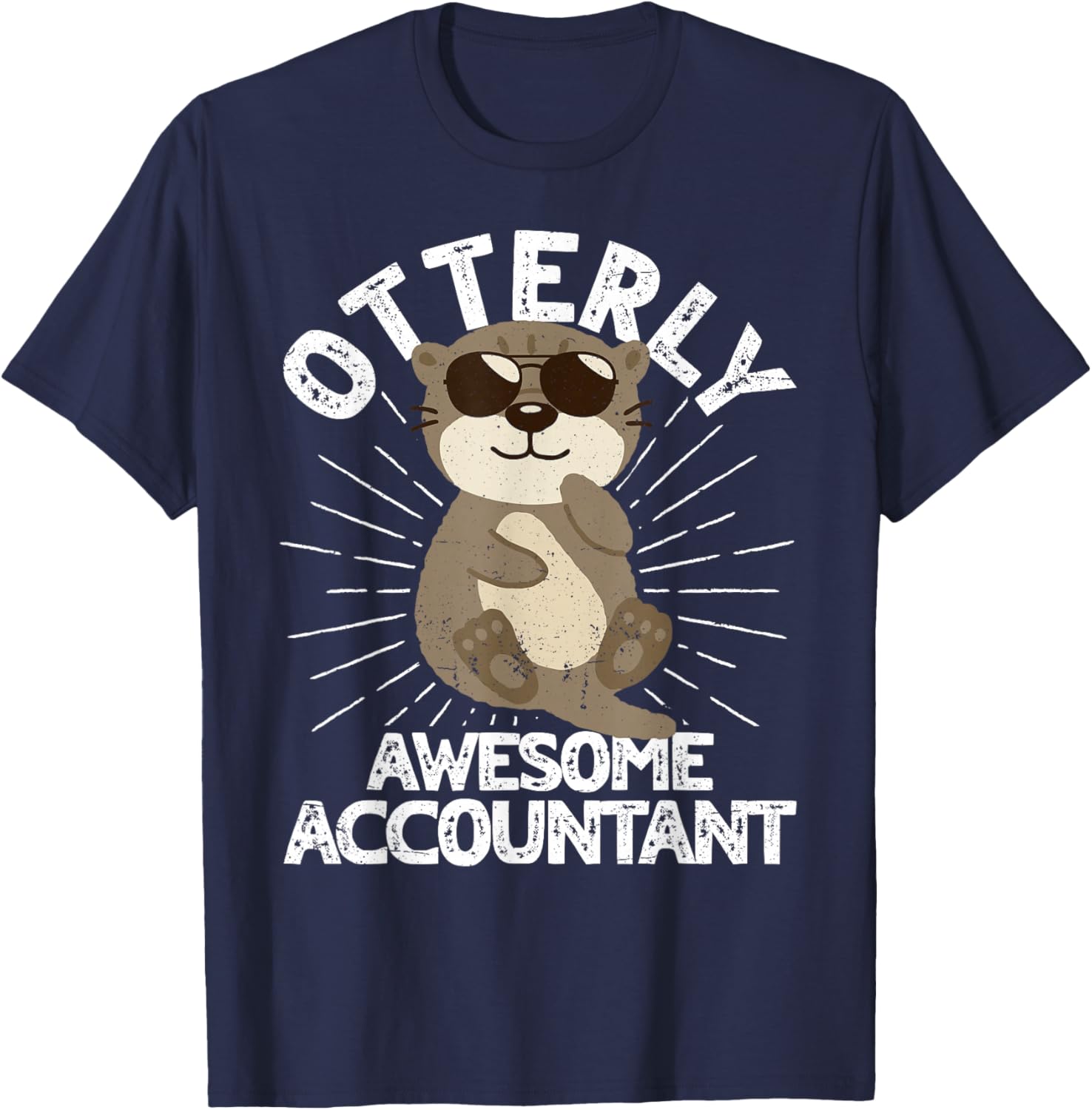 Otterly Awesome Accountant Otter Funny Accounting CPA T-Shirt - T-Shirt | Navy