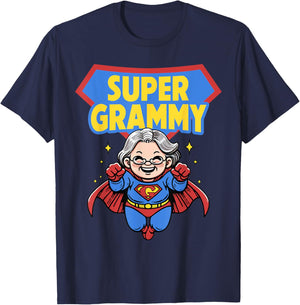 Mother’s Day Best Grandma Ever Nana Mimi Gigi Super A Grammy T-Shirt - T-Shirt | Navy