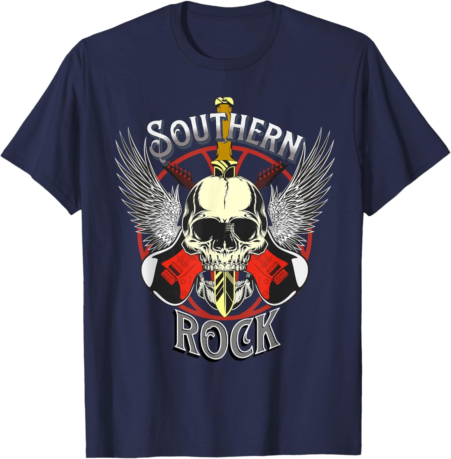 Southern Rock Classic Rock & Roll USA South Music Bands T-Shirt - T-Shirt | Navy