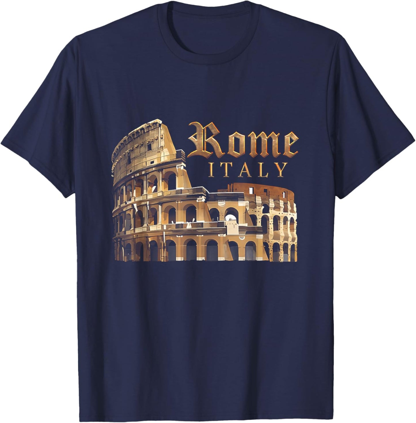 Retro Vintage Roma Italia Kolosseum Souvenirs Rom Italien T-Shirt - T-Shirt | Navy