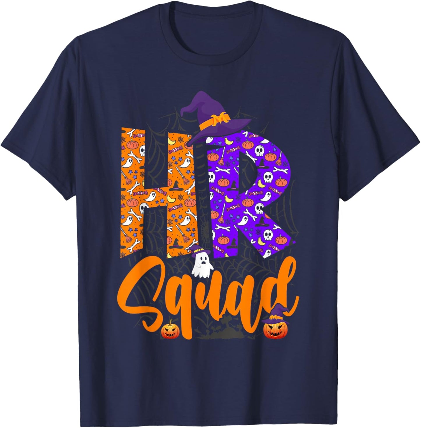 Halloween HR Squad Costume Funny Human Resource T-Shirt - T-Shirt | Navy