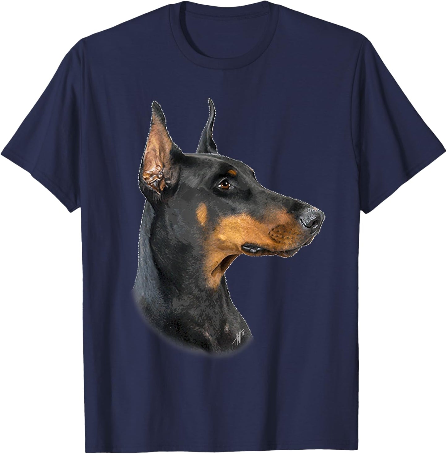 Doberman Pincher Dog Dobermann T-Shirt - T-Shirt | Navy