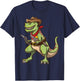 Cowboy T Rex Dinosaur Kids Shirt Wild West Country Boys Gift T-Shirt - T-Shirt | Navy