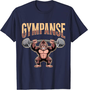 Gewichtheber GYMPANSE Bodybuilding Lustig Gym T-Shirt - T-Shirt | Navy