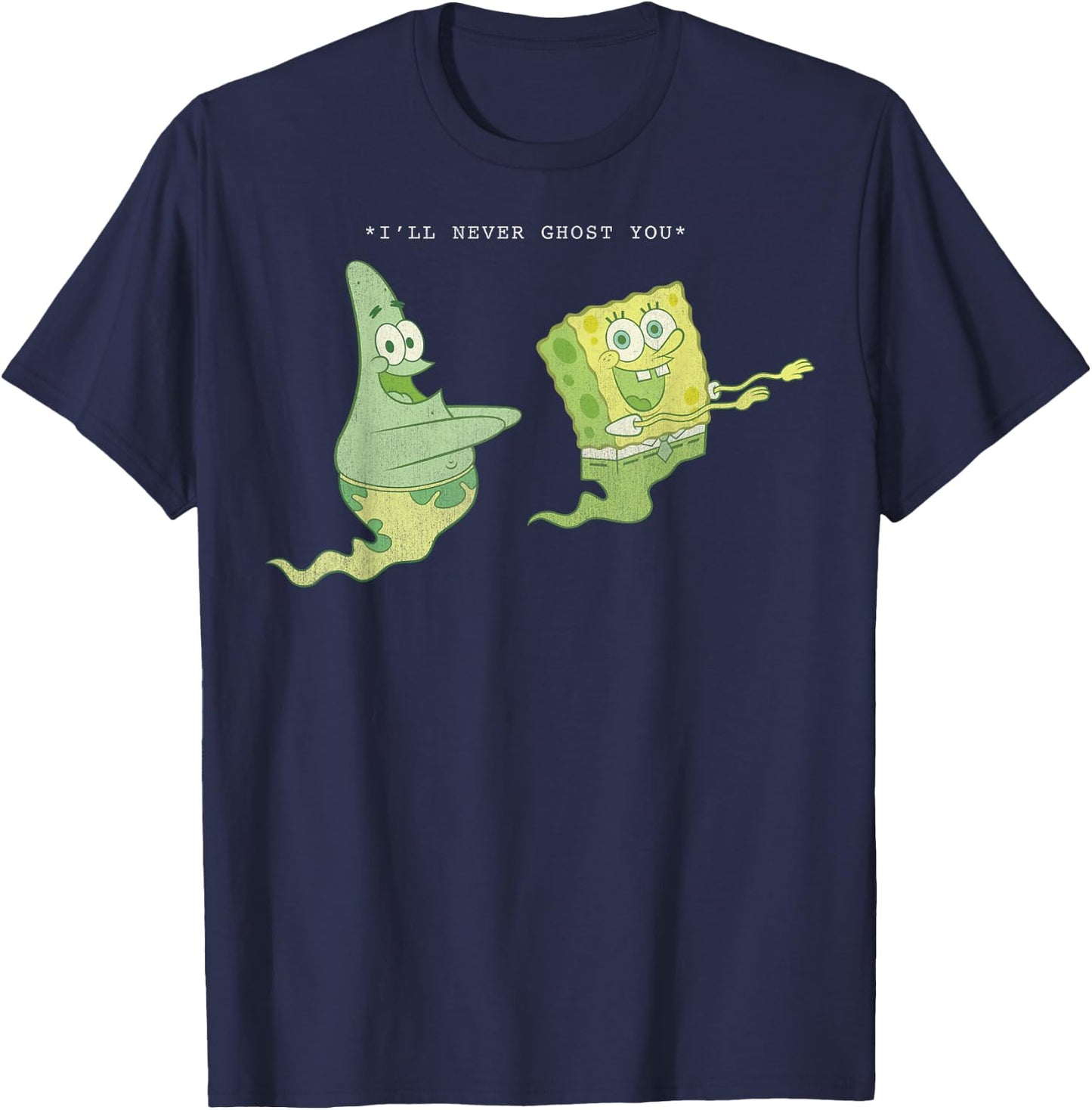 SpongeBob SquarePants Patrick Star I'll Never Ghost You T-Shirt - T-Shirt | Navy