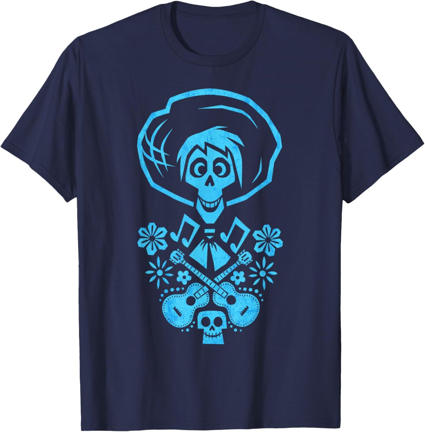 Disney Pixar Coco Happy Hector Eternal Music Chest Portrait T-Shirt - T-Shirt | Navy
