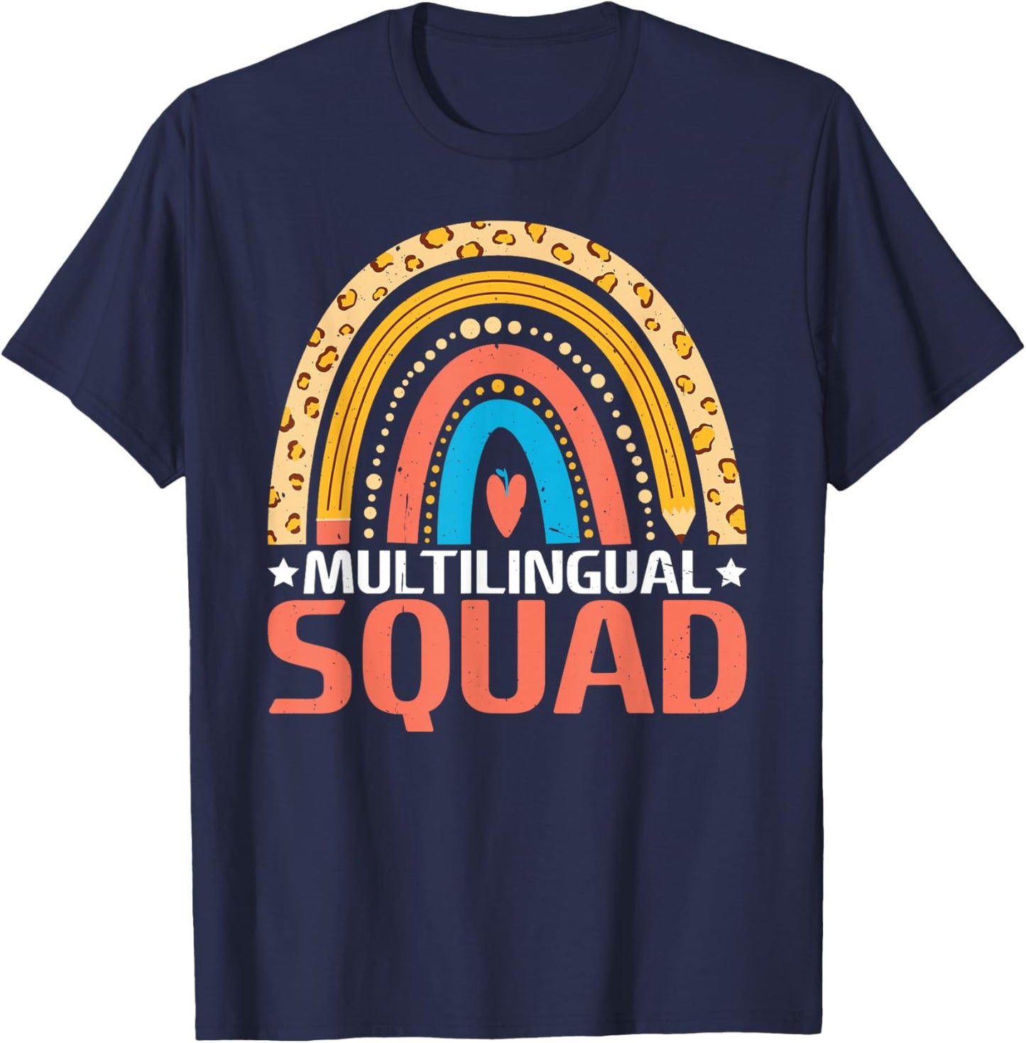 Multilingual Squad T-Shirt - T-Shirt | Navy