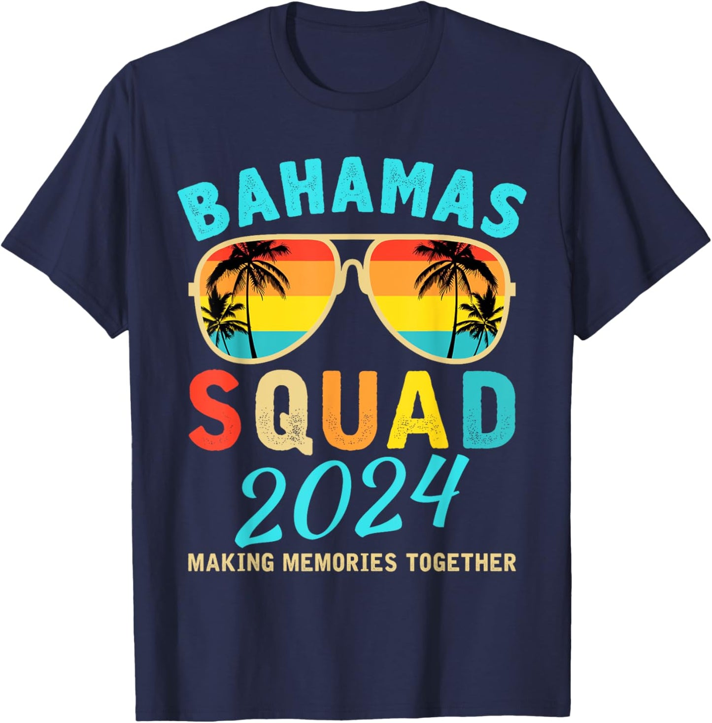Bahamas Vacation 2024 Squad Family Friends Matching Group T-Shirt - T-Shirt | Navy