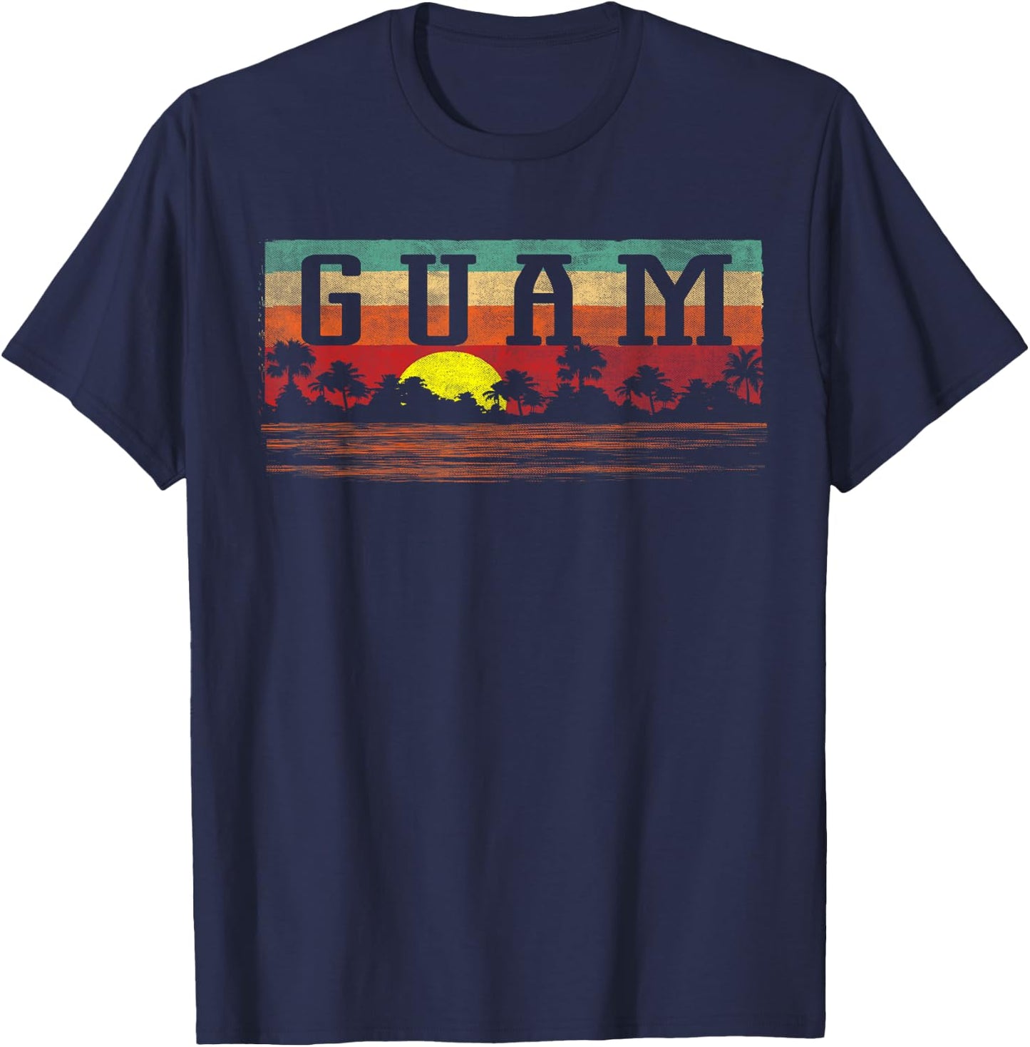 Vintage Guam Shirt - Tropical Guam T Shirt T-Shirt - T-Shirt | Navy