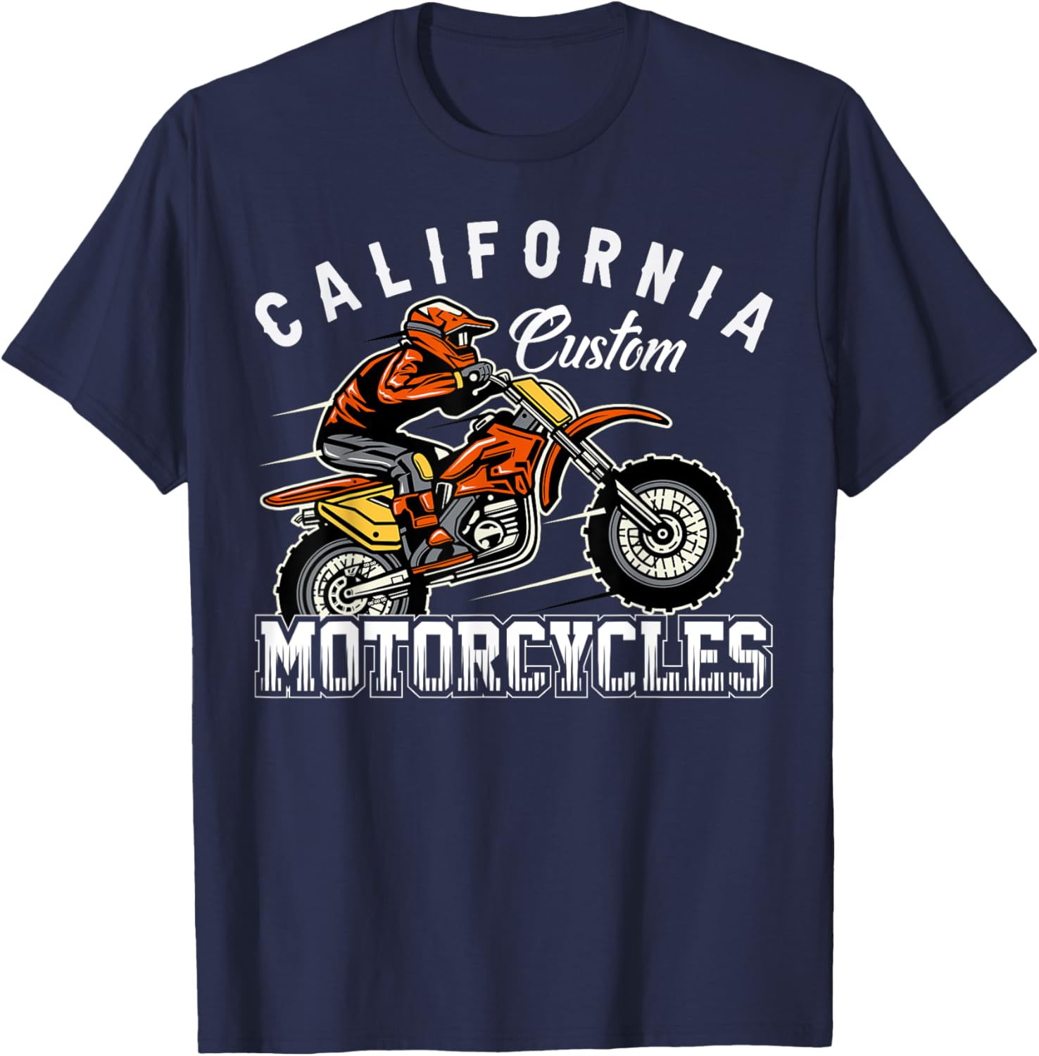 California Custom Motorcycles T-Shirt - T-Shirt | Navy