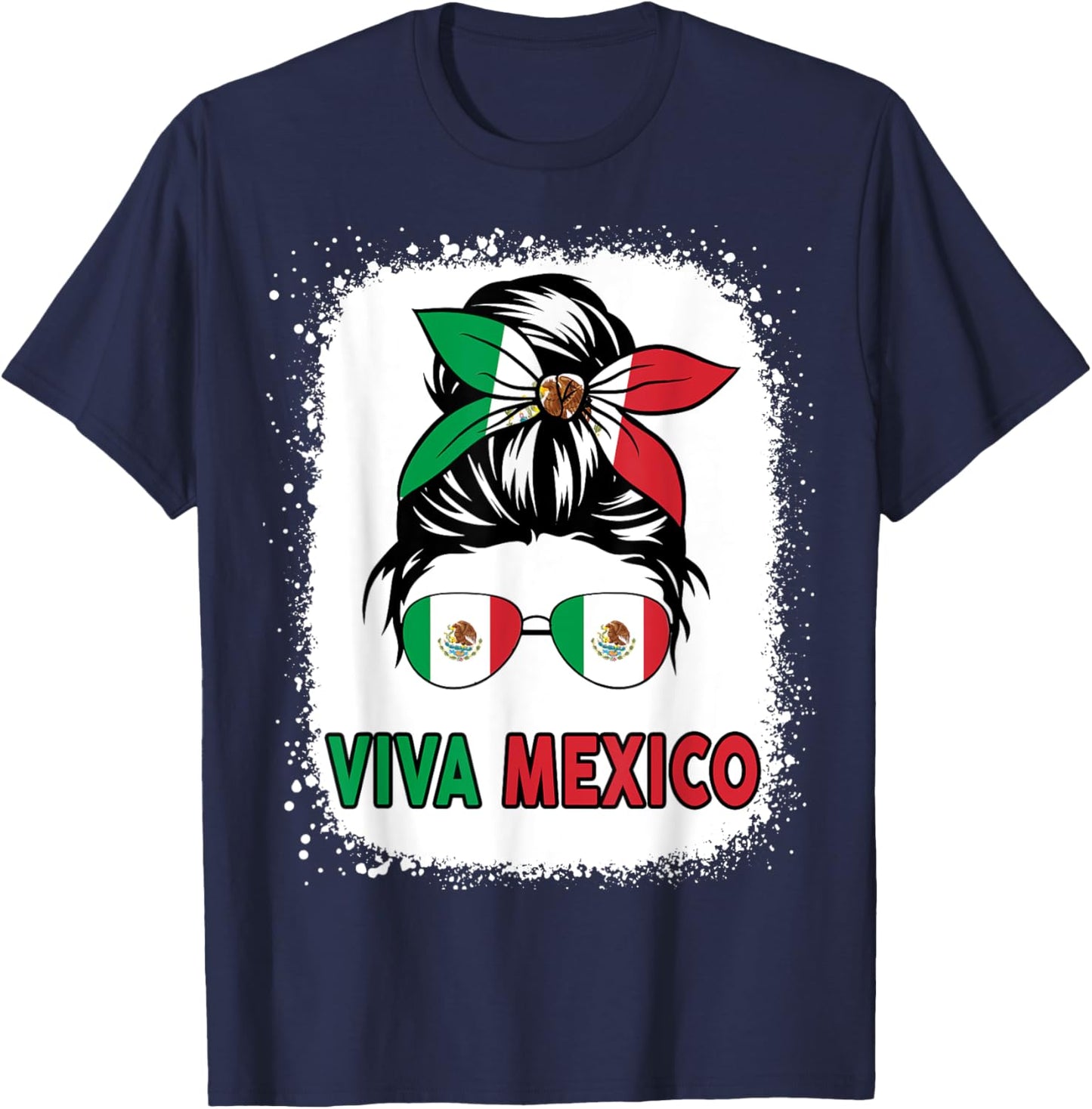 Viva Mexico Women Girl Cinco De Mayo Funny Mexican T-Shirt - T-Shirt | Navy