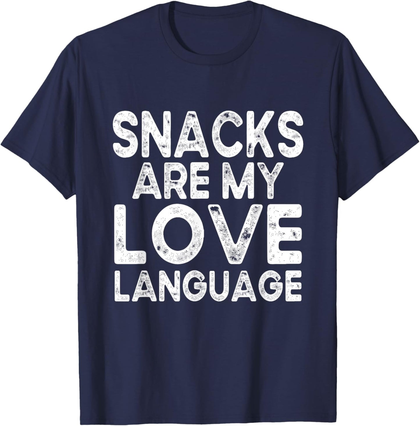 Snacks Are My Love Language Valentine Day Kids Boys T-Shirt - T-Shirt | Navy