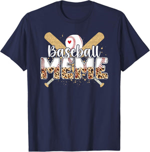 Baseball Meme Leopard Meme Of A Baseball Player Meme T-Shirt - T-Shirt | Navy