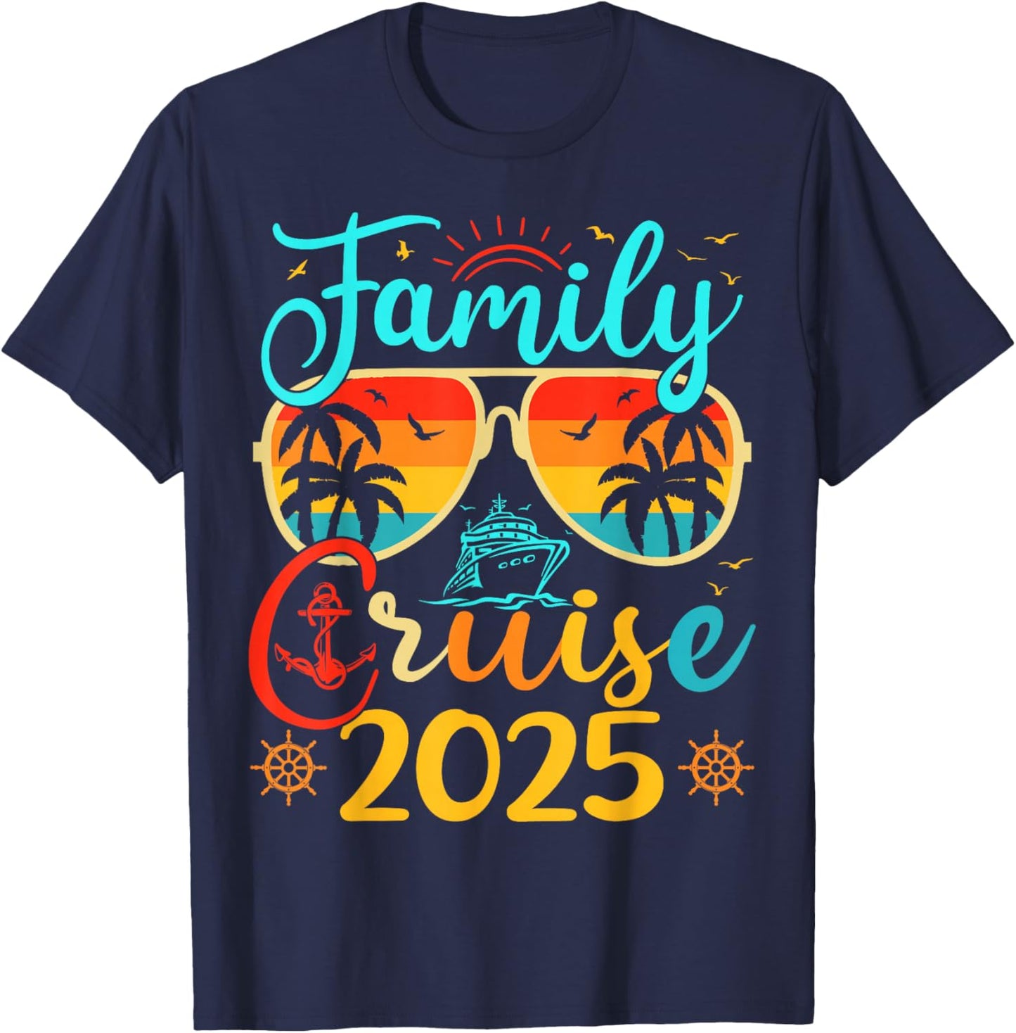 Family Cruise 2025 Summer Vacation Matching Family Cruise T-Shirt - T-Shirt | Navy