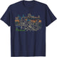 Prague City Charles Bridge T-Shirt - T-Shirt | Navy